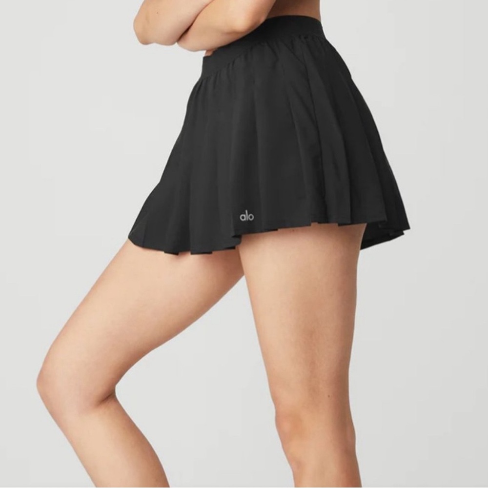 Alo Varsity Tennis Skirt Black